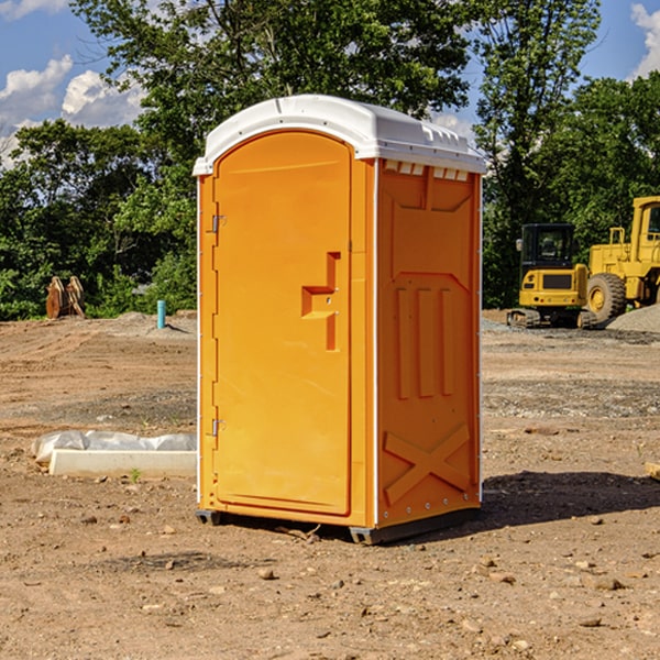 how often are the porta potties cleaned and serviced during a rental period in Pocahontas County Iowa